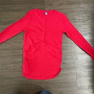 Maternity red long sleeve